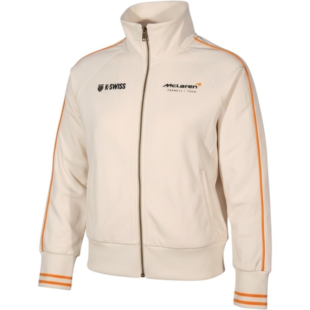 K-Swiss McLaren F1 Racing Team Vintage Soft Track Jacket Womens XL Cream White